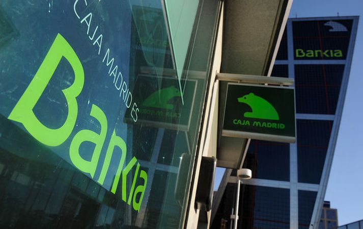 Eitt af útibúum Bankia  í Madríd. Bankia er þriðji stærsti banki Spánar en spænska ríkið á nú 45 prósenta hlut í honum.