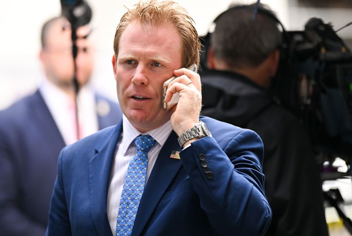Andrew Giuliani ræddi um heimsmeistaramótið, sem nú stendur yfir, við fjölmiðla í gær.