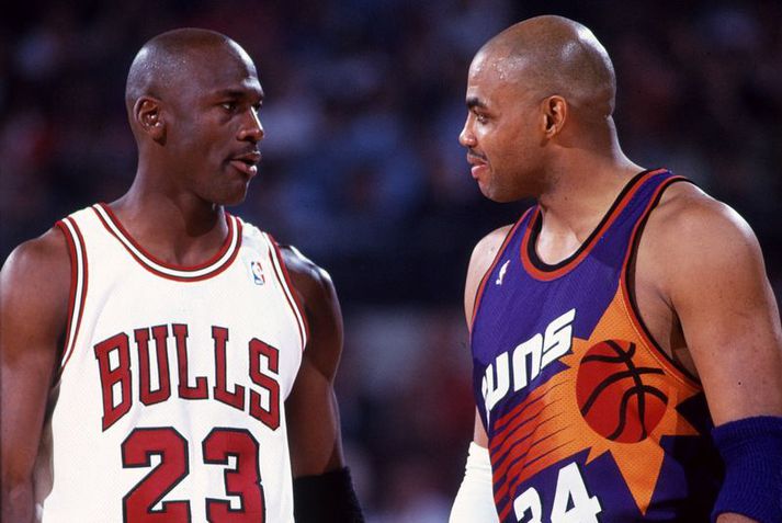 Michael Jordan og Charles Barkley mættust í lokaúrslitunum árið 1993.
