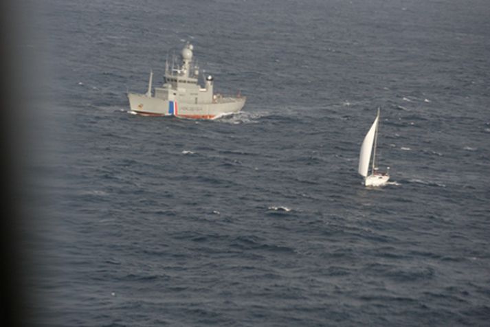 Þrír menn voru teknir í smyglskútunni í síðustu viku. Mynd/Anton Brink.