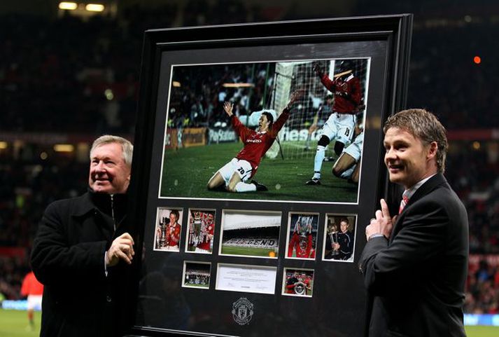 Ferguson og Solskjær minnast kvöldsins ótrúlega á Nou Camp vorið 1999.