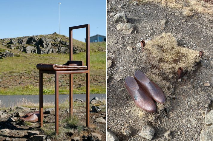 Listaverkið eftir Guðjón var reist í Grafarvogi árið 2001 og var hluti af sýningu Myndhöggvarafélagsins í Reykjavík, Strandlengjan, verkefni sem hófst árið 1998 og lauk á Listahátíð í Reykjavík árið 2000.