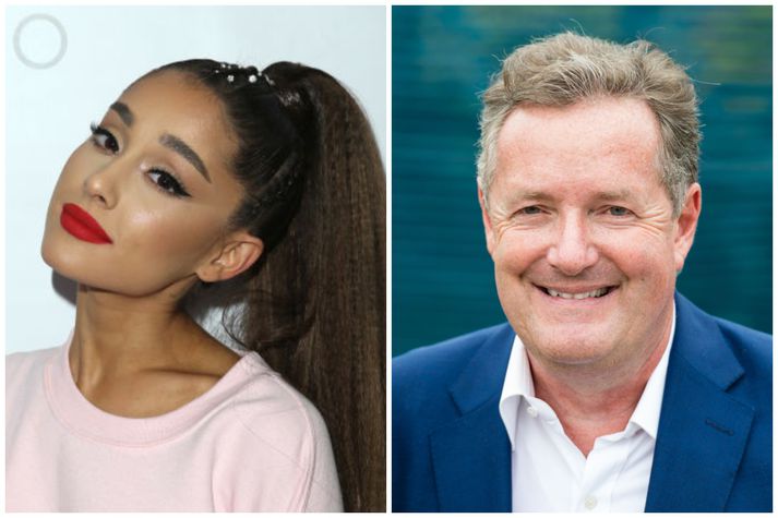 Ariana Grande og Piers Morgan.