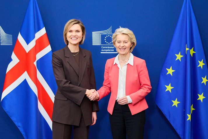 Kristrún og Ursula funduðu í dag.