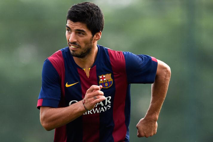 Luis Suárez skoraði í fyrsta sinn fyrir Barcelona á vikunni.