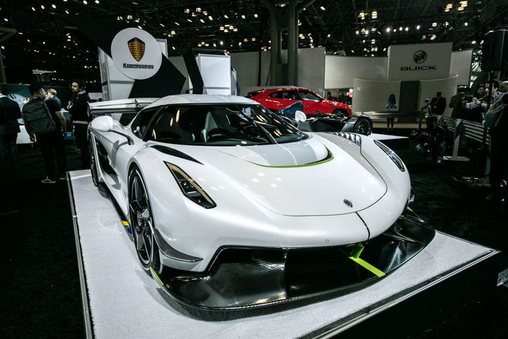 Koenigsegg Jesko á bílasýningunni í New York.