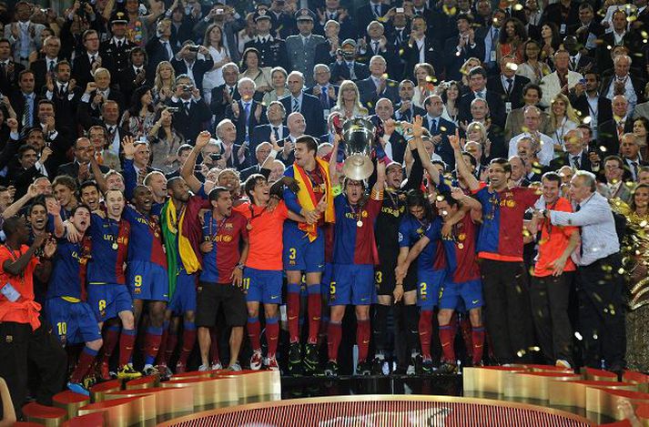 Barcelona bar sigurorð af Manchester United í úrslitaleik Meistaradeildarinnar í Róm í maí síðastliðnum. Næsti úrslitaleikur fer fram laugardaginn 22. maí 2010 í Madríd.
