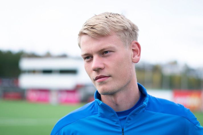 Orri Steinn Óskarsson skoraði sigurmark Íslands gegn Skotum.