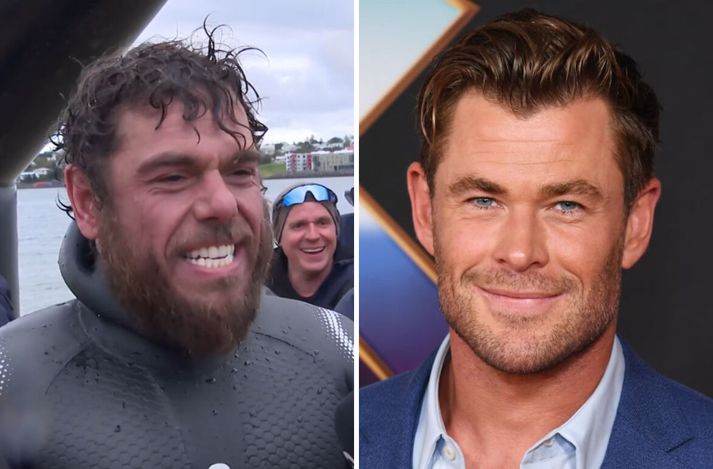 Ross var 115 daga að synda í kringum landið. 