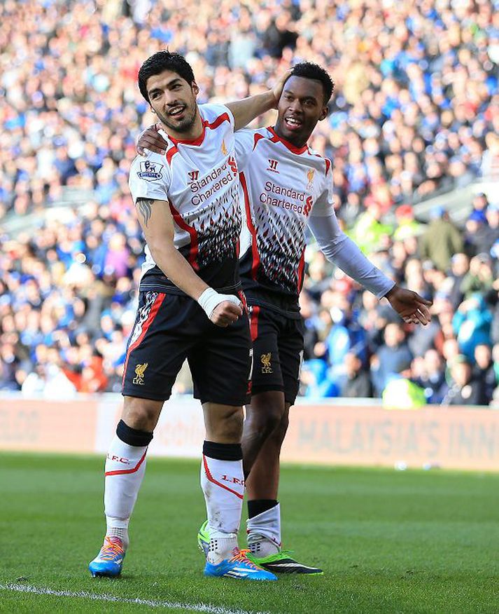 Luis Suarez (28 mörk) og Daniel Sturridge (20 mörk) eru tveir markahæstu leikmenn ensku úrvalsdeildarinnar.