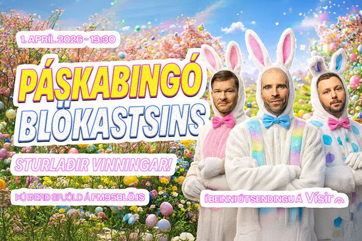 Páskabingó Blökastsins verður í beinu streymi á Vísi klukkan 19:00.