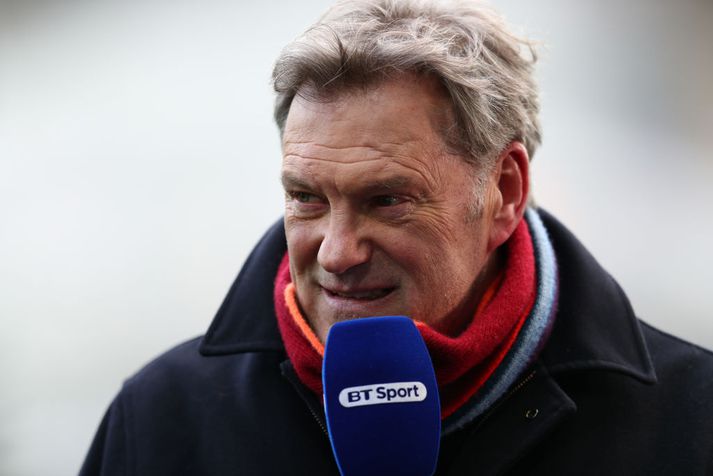 Hoddle í vinnunni hjá BT Sport.