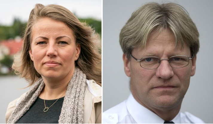 Sigurborg og Björn tókust á í útvarpsþættinum Sprengisandi í dag.