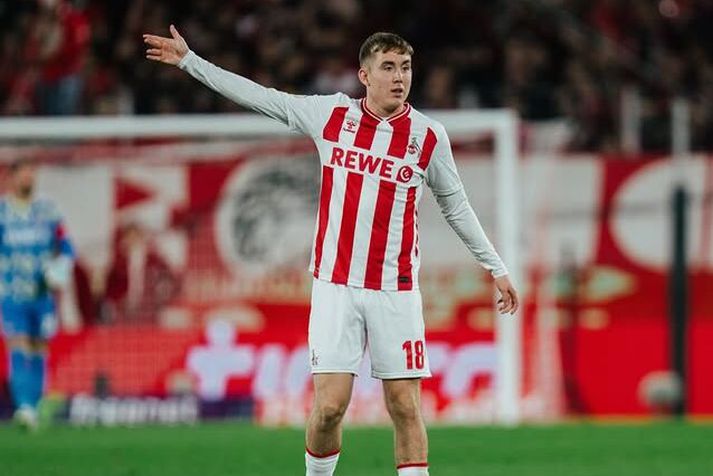 Ísak Bergmann í leik kvöldsins.