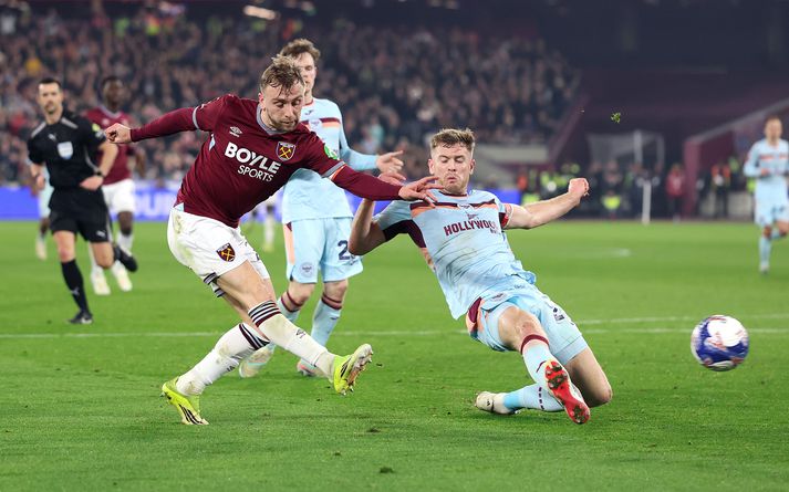 Frá leik kvöldsins. 