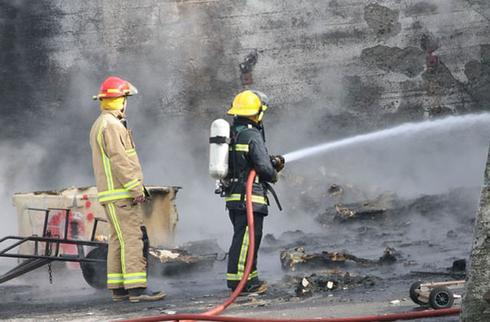 Greiðlega gekk að slökkva eldinn