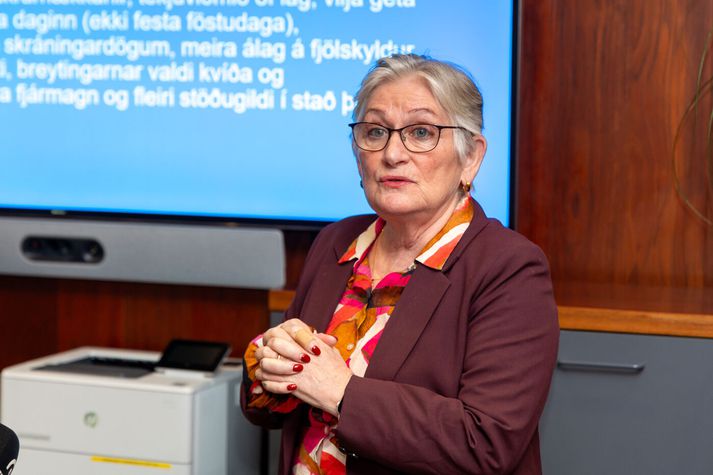 Helga Þórðardóttir segir hlustað á nemendur jafnvel þó tillögunni hafi verið vísað frá.
