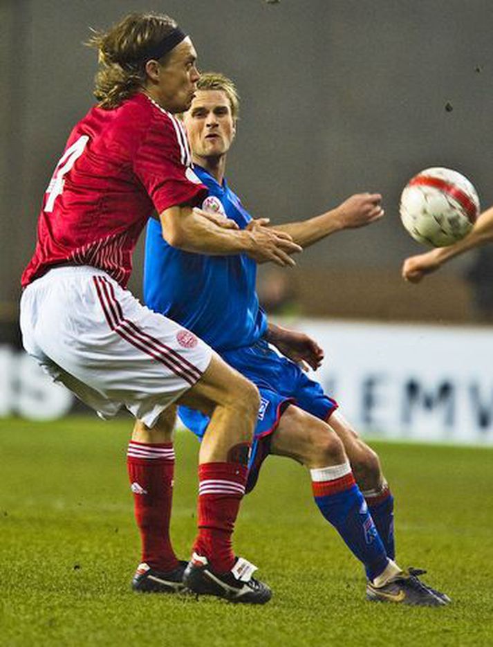 Gunnar í landsleik.