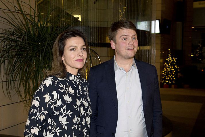 Rósa Björk Brynjólfsdóttir og Andrés Ingi Jónsson á Grand hótel. 