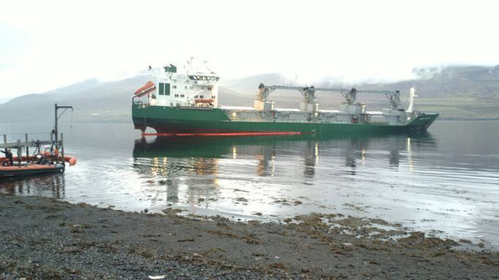 M/V Green Freezer strandaði í Fáskrúðsfirði í september 2014.