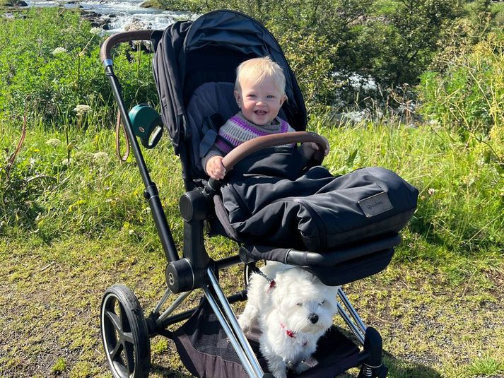 Karítas segir lán í óláni að husky-hundurinn hafi ekki sótt í dóttur hennar, sem slapp með nokkrar skrámur. 
