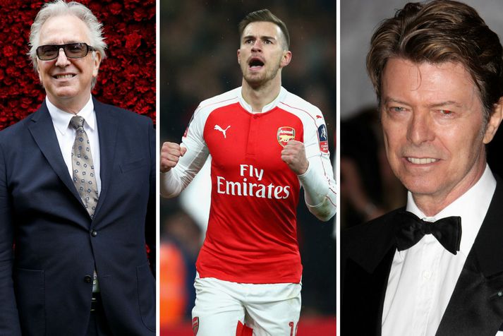 Aaron Ramsey skoraði fyrir dauðdaga Alan Rickman og David Bowie.