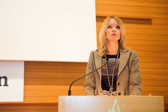 Bryndís Kristjánsdóttir skattrannsóknarstjóri var á meðal fyrirlesara á málþingi um skattaskjól í Norræna húsinu í gær. 