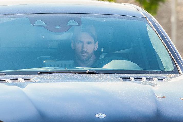 Messi mætir til æfinga hjá Barcelona í upphafi vikunnar.