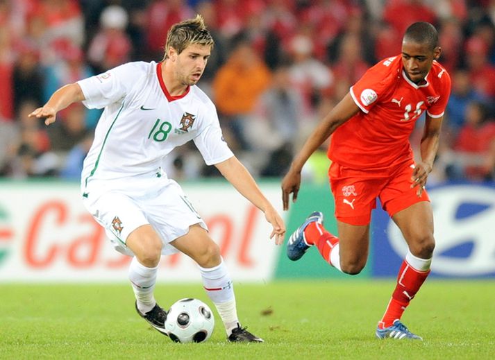 Miguel Veloso í leik með portúgalska landsliðinu.