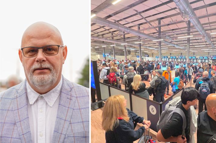 Einar Árnason hefur starfað lengi í ferðaþjónustu en hann segir ástandið sem hafi skapast á flugstöðinni undanfarna daga óásættanlegt.