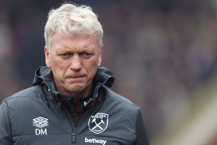 David Moyes var vægast sagt ósáttur við Hamrana sína í gær.