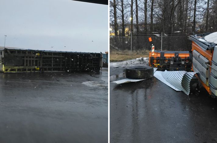 Frá Sorpu í Gufunesi þar sem sannarlega blæs. 