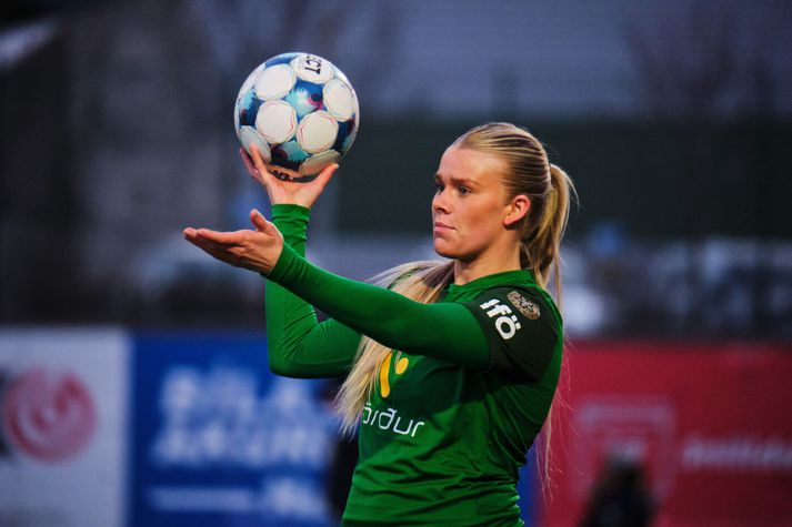 Barbára Sól Gísladóttir skoraði eitt marka Blika í kvöld.