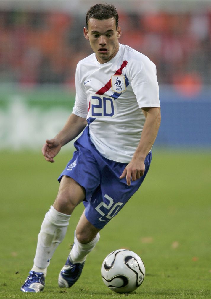 Wesley Sneijder í leik með hollenska landsliðinu.