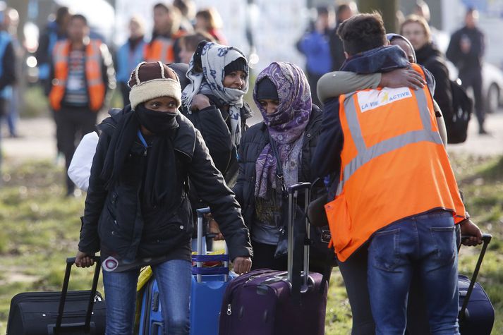 Flóttamenn í Calais.