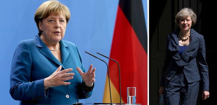 Merkel og May.