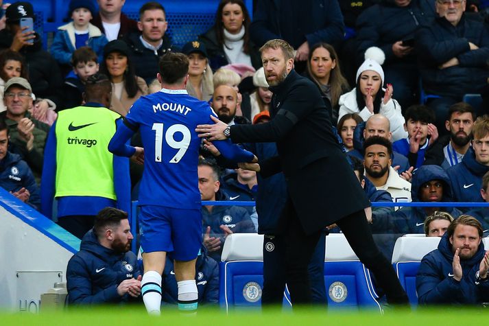 Mason Mount er einn þeirra leikmanna sem sagður er að gæti verið á förum frá Chelsea.