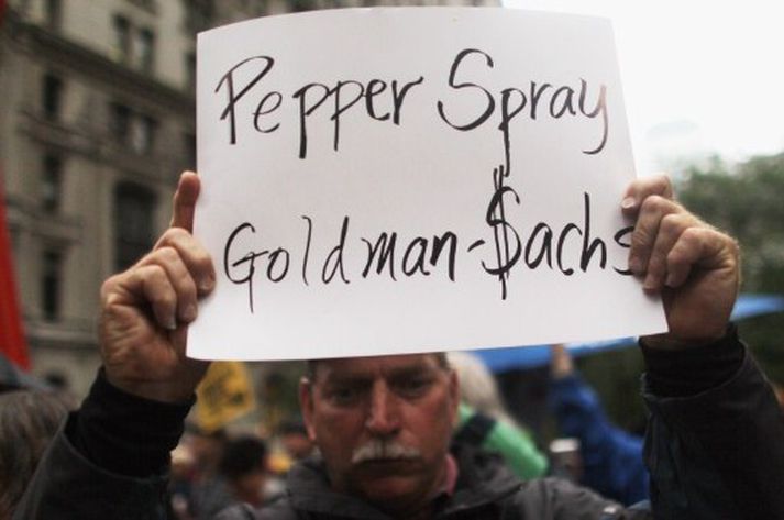 Mótmælendur vöktu athygli á málstað sínum með ýmsum hætti.