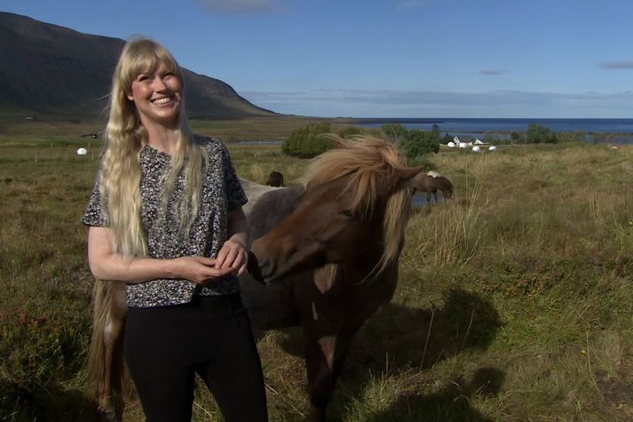 Arnþrúður Heimisdóttir, hrossabóndi í Langhúsum í Fljótum.