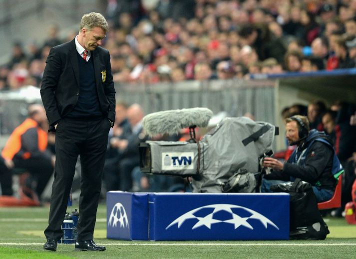 Moyes svekktur á hliðarlínunni í kvöld.