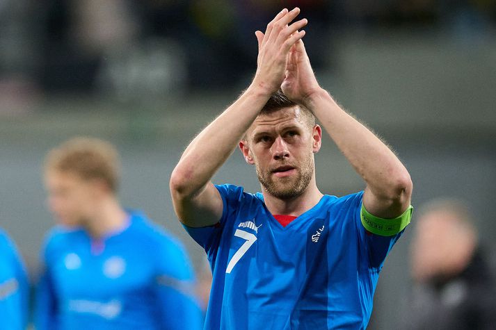 Jóhann Berg Guðmundsson spilar tímamótaleik í Bakú í kvöld.