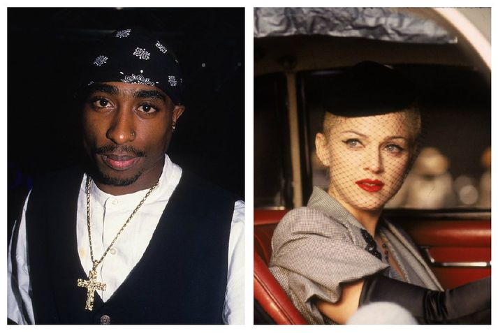 Tupac og Madonna voru par á hátindi ferla sinna á tíunda áratug síðustu aldar.