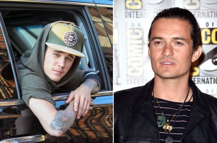 Justin Bieber og Orlando Bloom