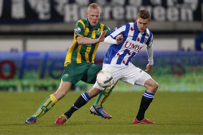 Alfreð Finnbogason í leiknum í kvöld.