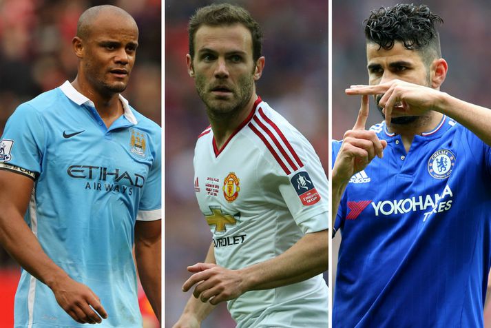 Vincent Kompany, Juan Mata og Diego Costa verða ekki á EM.