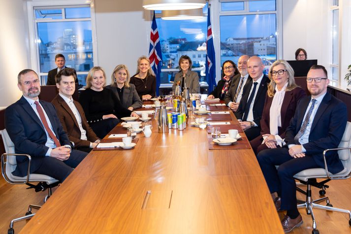 Ráðherrar ríkisstjórnarinnar á fundi. 