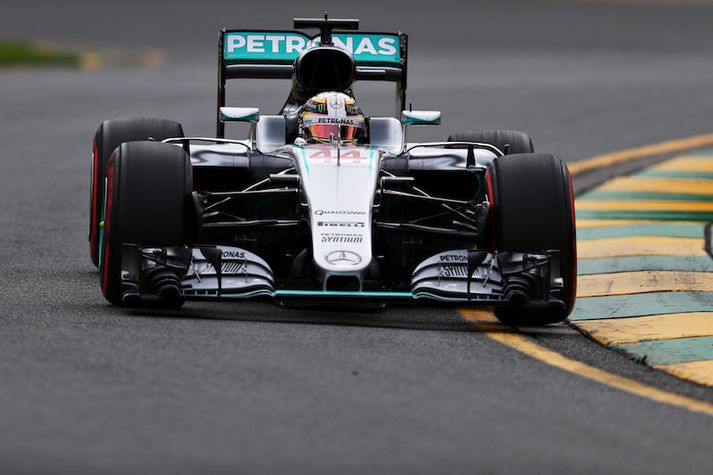 Lewis Hamilton var í sérflokki í dag.