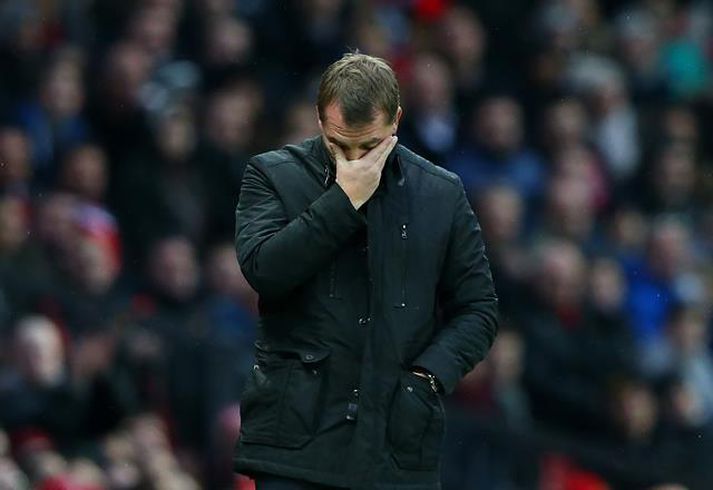 Rodgers var með böggum hildar á hliðarlínunni í dag.