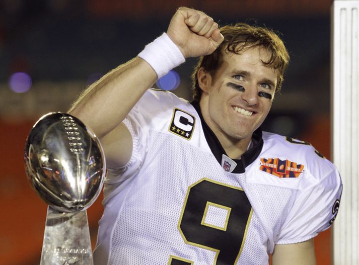 Drew Brees var valinn maður leiksins.