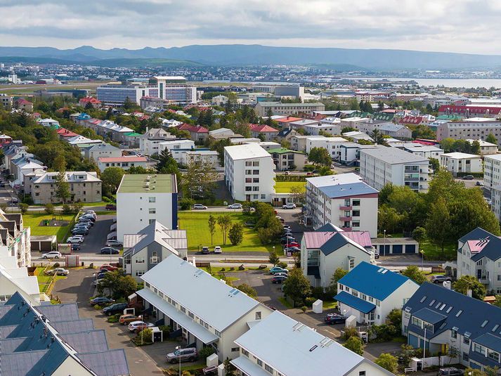 Loftmynd af Vesturbæ Reykjavíkur.